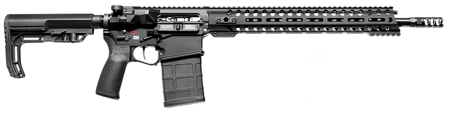 Patriot Ordnance Factory 01581 Revolution 308 Win,7.62x51mm NATO 16.50" 20+1 Black Hard Coat Anodized 6 Position MFT BMS Minimalist Stock