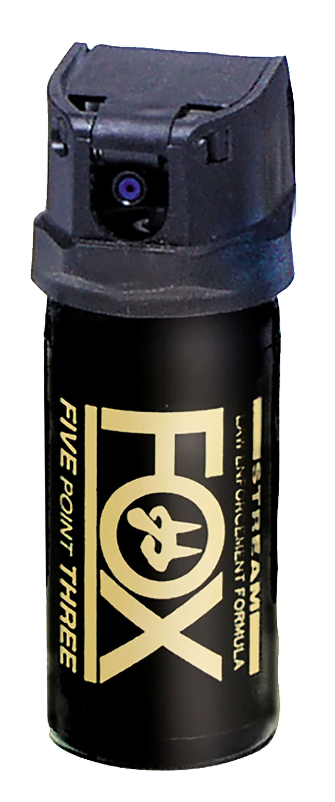 Fox Labs 152FTMDB Legacy Five Point Three 15 1/2 Second Bursts Cone Spray Range 152 ft 1.50 oz Black Spray Features Invisible UV Dye