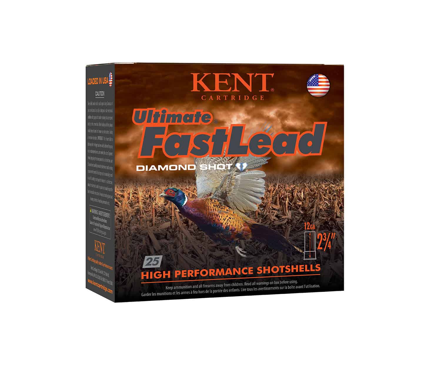 Kent Cartridge K122UFL404 Ultimate Fast Lead 12Gauge 2.75" 1 3/8oz 4Shot 25 Per Box/10 Case