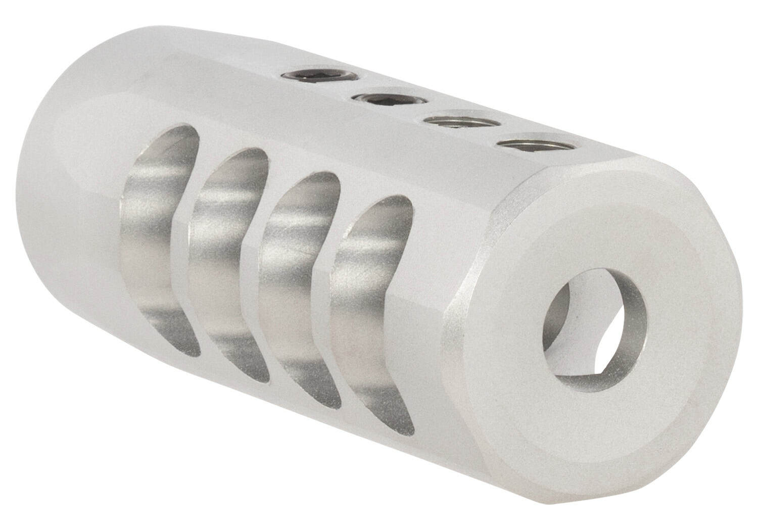 Christensen Arms 8100001701 Side-Baffle Natural Titanium, 5/8"-24 tpi Threads, 30 Cal (.920" D Bull barrel)