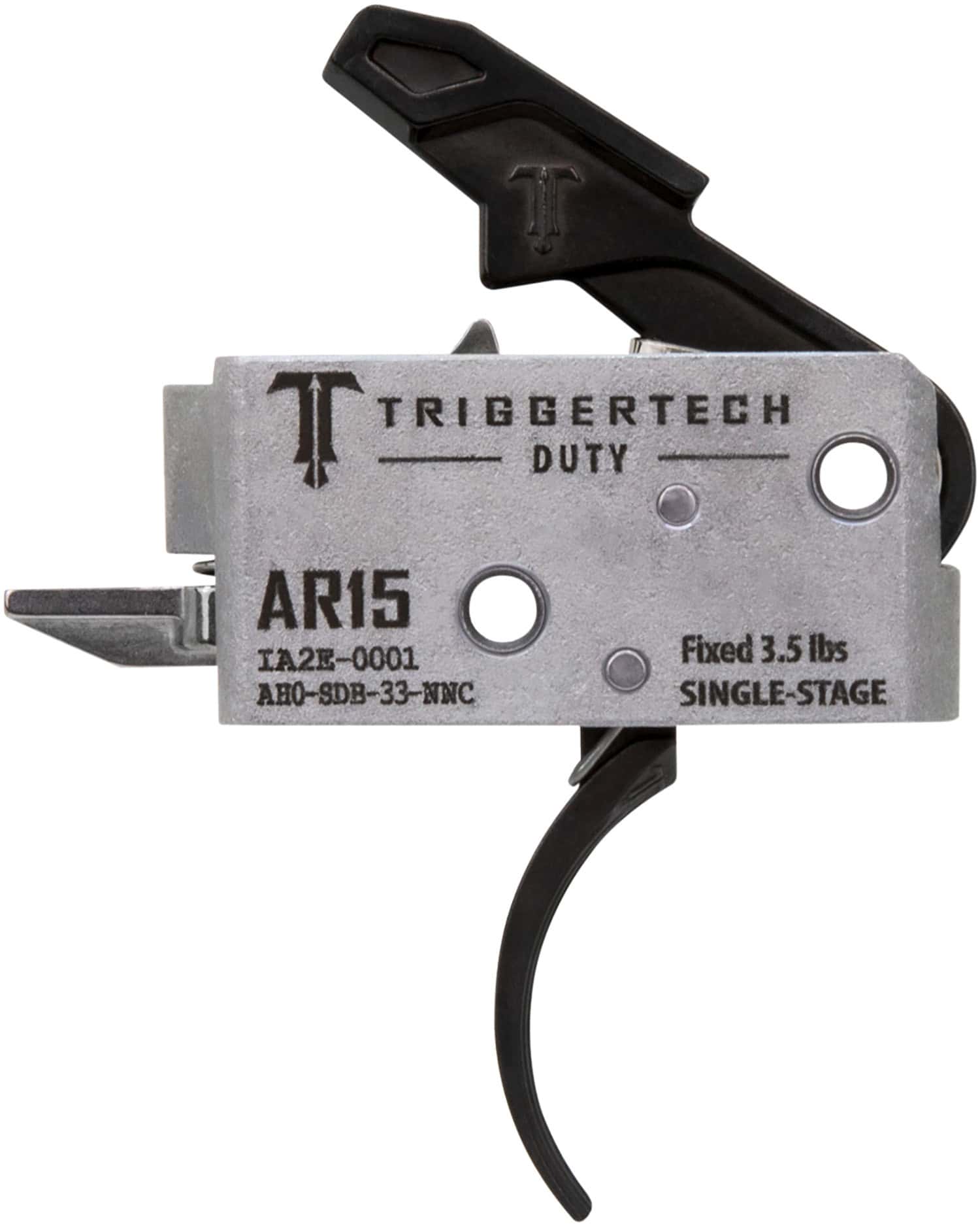 TriggerTech AH0SDB33NNC Duty Curved Trigger Single-Stage 3.50 lbs Draw Weight Fits AR-15