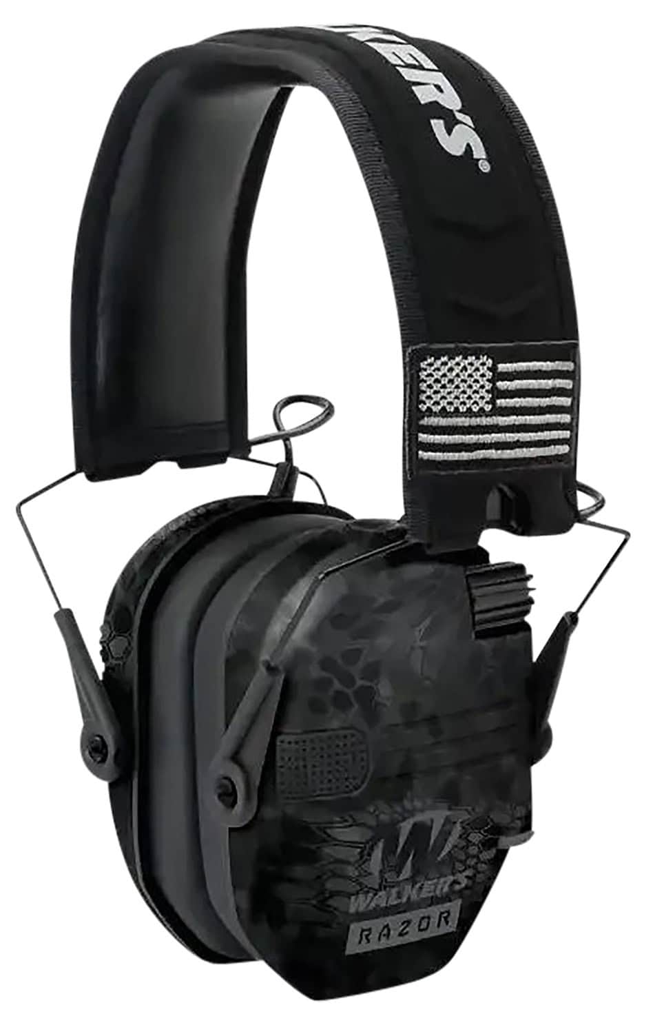 Walker's GWPRSEMPATKPT Razor Patriot Slim Muff 23 dB Over the Head Kryptek Highlander/Black Polymer