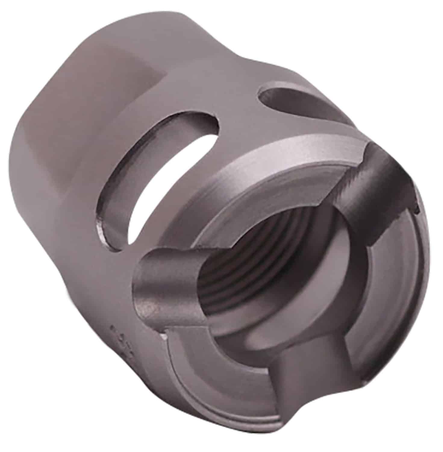 True Precision Inc TPYMICROSS Micro Compensator Y-Type Satin Stainless 416R Stainless Steel 1/2"x28 Threads 9mm/380 ACP