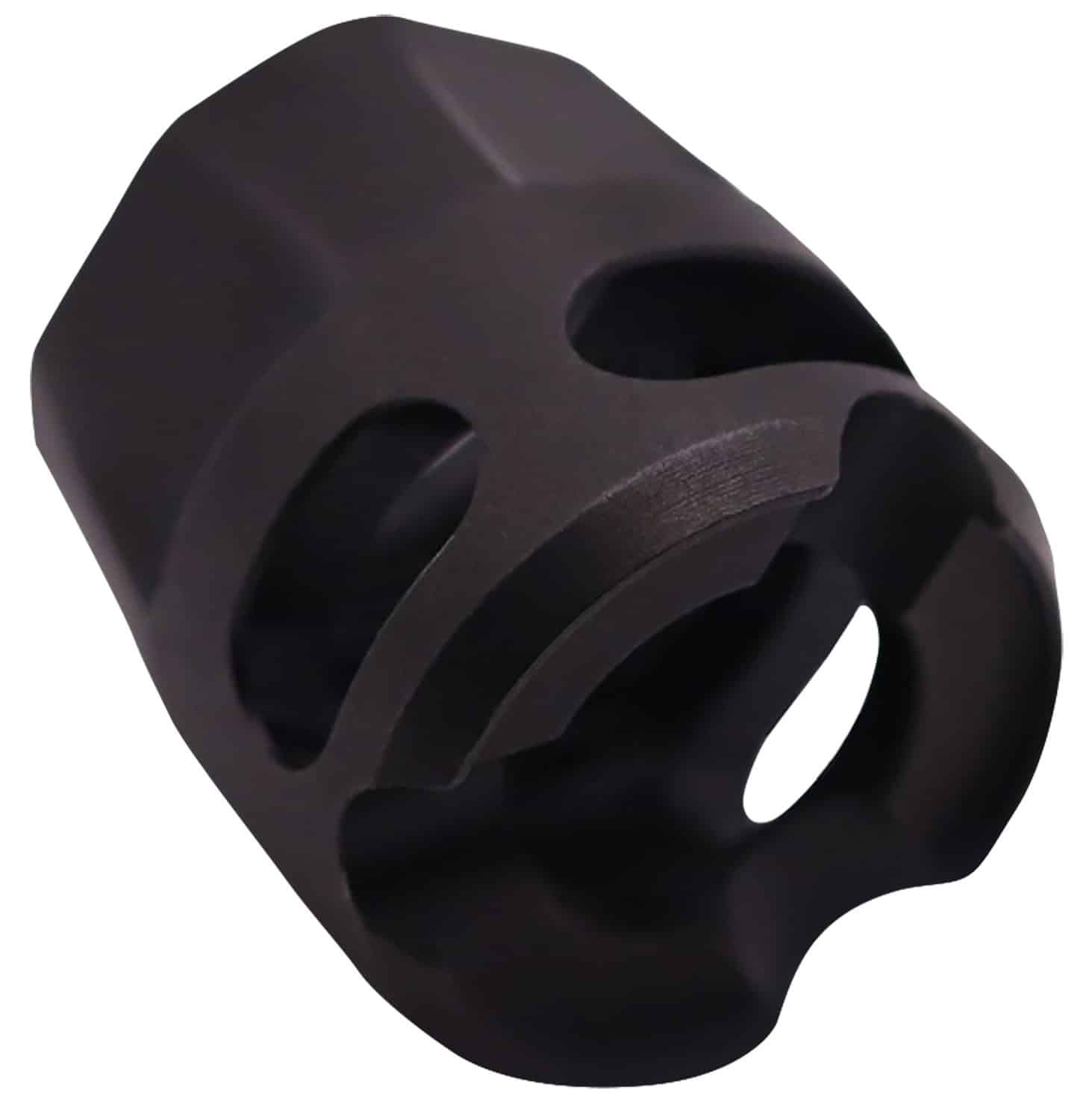 True Precision Inc TPYMICROBL Micro Compensator Y-Type Black Nitride 416R Stainless Steel 1/2"x28 Threads 9mm/380 ACP