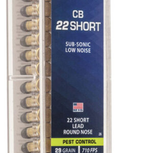 CCI 0026 Specialty CB Pest Control 22Short 29gr Lead Round Nose 100 Per Box/50 Case