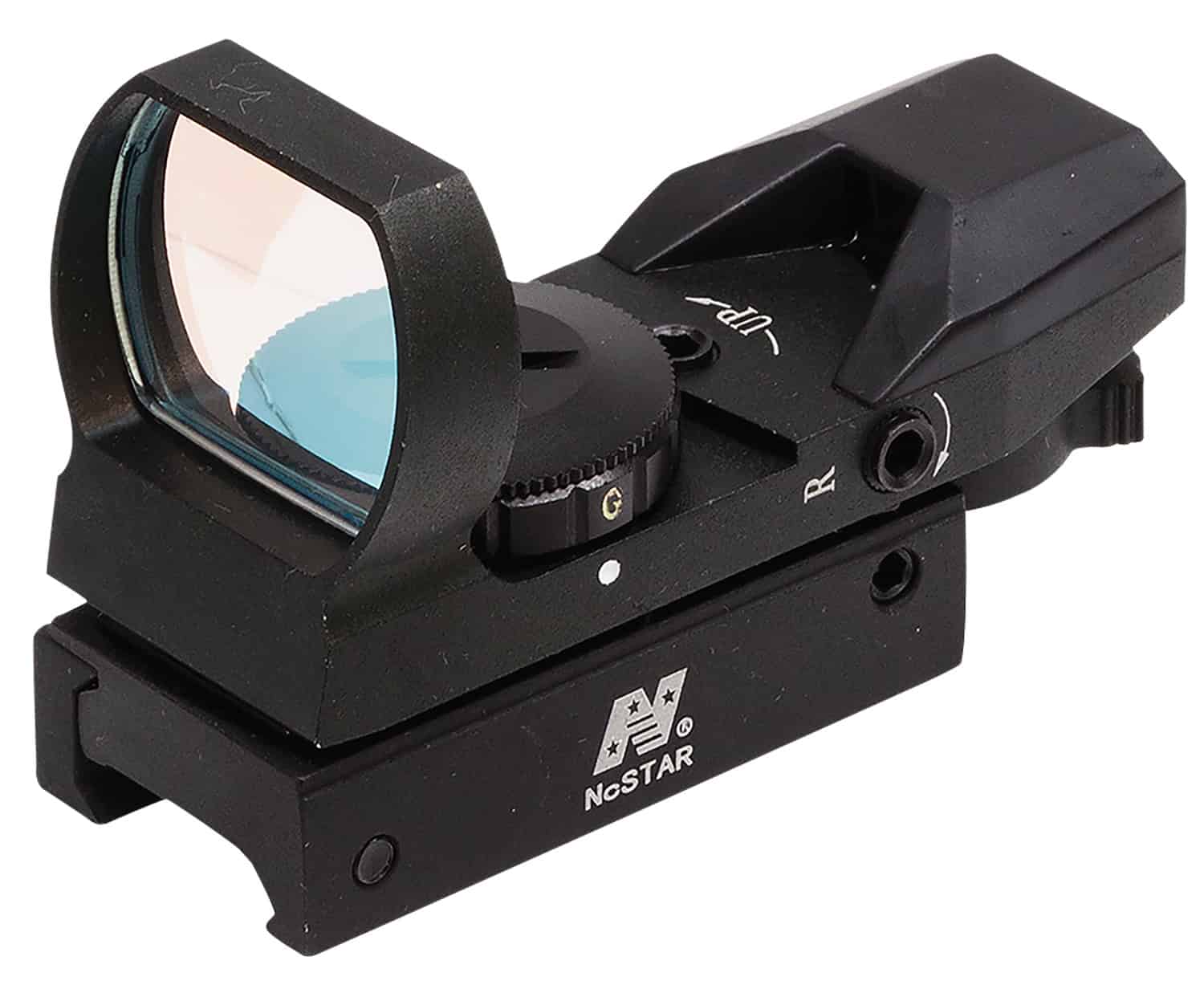 NcStar D4RGB Red & Green Four Reticle Reflex Optic Black Anodized 1 x 0.95"x 1.34" 3 MOA Red/Green Dot Multi Reticle