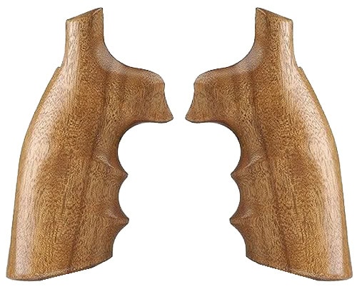 Hogue 10200 Fancy Hardwood Brown Goncalo Alves Hardwood with Finger Grooves for S&W K, L Frame with Square Butt
