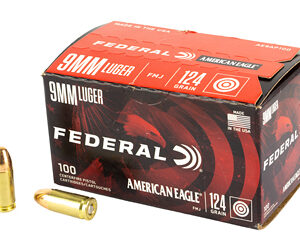 FED AM EAGLE 9MM 124GR FMJ 100RD
