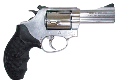 S&W 60 357MAG 3" AS 5-SHOT - SS BLACK RUBBER
