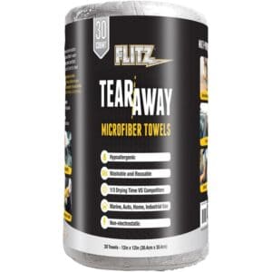 Flitz Tear-Away Microfiber Cloth Rolls 12"x12" 30/ct