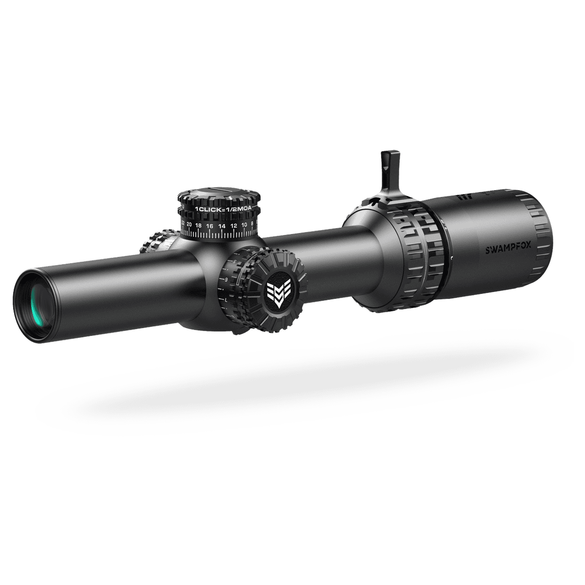 Swampfox Arrowhead LPVO Series Rifle Scope 1-10x24 30mm SFP Green IR MOA Black