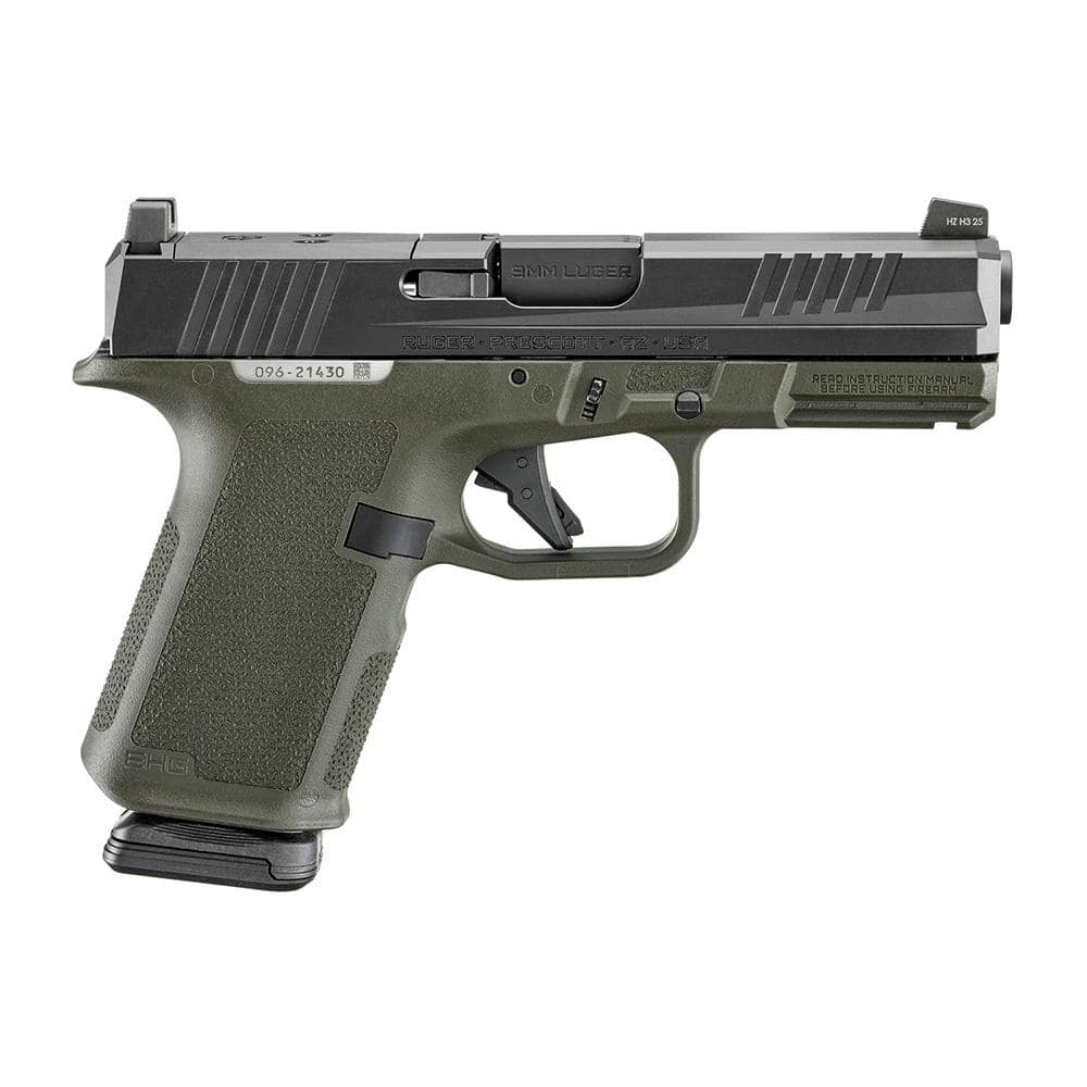 Ruger RXM Handgun 9mm Luger 15rd Magazines(2) 4" Barrel ODG Poly Frame Front Night Sight