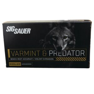 Sig Sauer Varmint & Predator Rifle Ammunition 22-250 Rem 55gr PT 20/ct