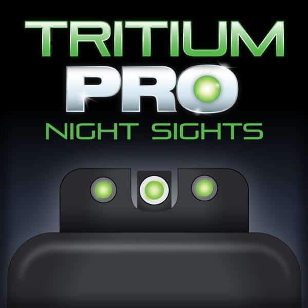 Truglo Tritium Pro Night Sights Fit Novak LoMount .270 Front .500 Rear - White Outline Front/Rear Green