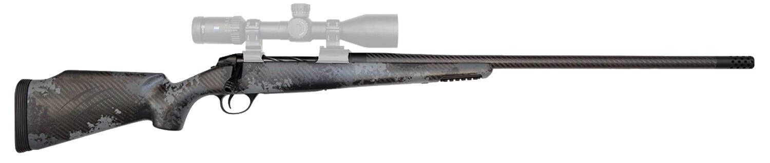Fierce Firearms FCRG65PRC22TP Carbon Rage Full Size 6.5 PRC 3+1 22" Black C3 Carbon Fiber Barrel, Tungsten Gray Cerakote Titanium Receiver, Phantom Camo Fixed Fierce Tech C3 Stock, Right Hand