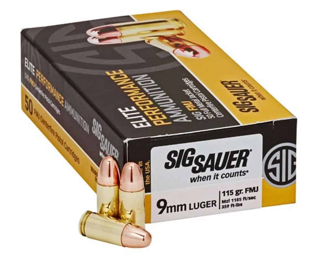SIG 9MM 115GR FMJ 50RD