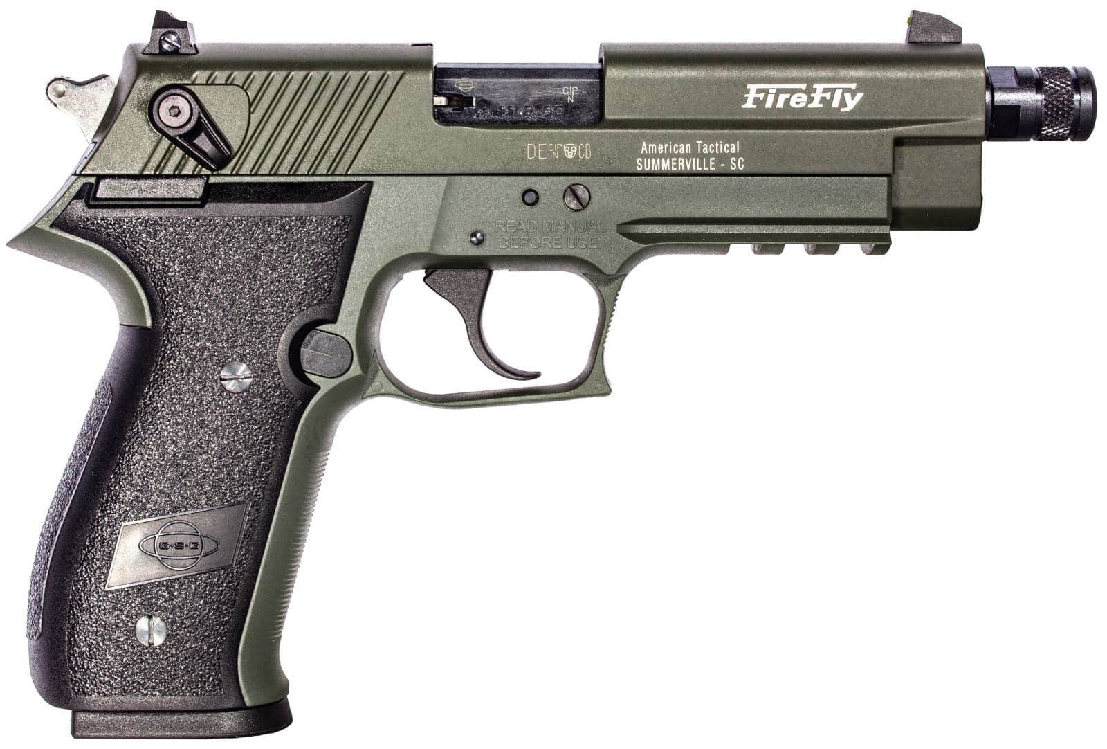 ATI GSG FIREFLY 22LR 4.9 GREEN THREADED 13RD